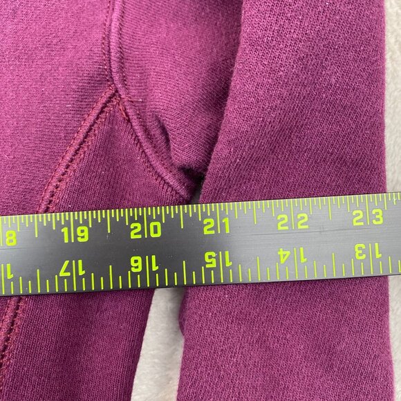 Champion Women's Reverse Weave Sweatshirt Medium Burgundy Vintage Pullover Casua - Picture 4 of 7